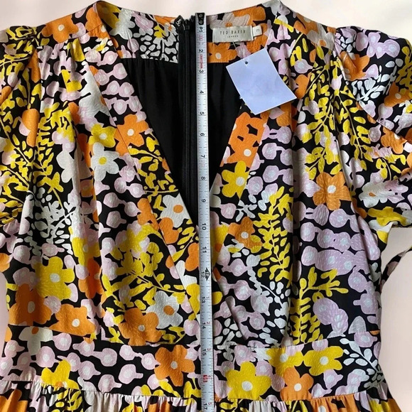 TED BAKER
Safiree floral print cotton blend midi dress Size 3 - Picture 13 of 17